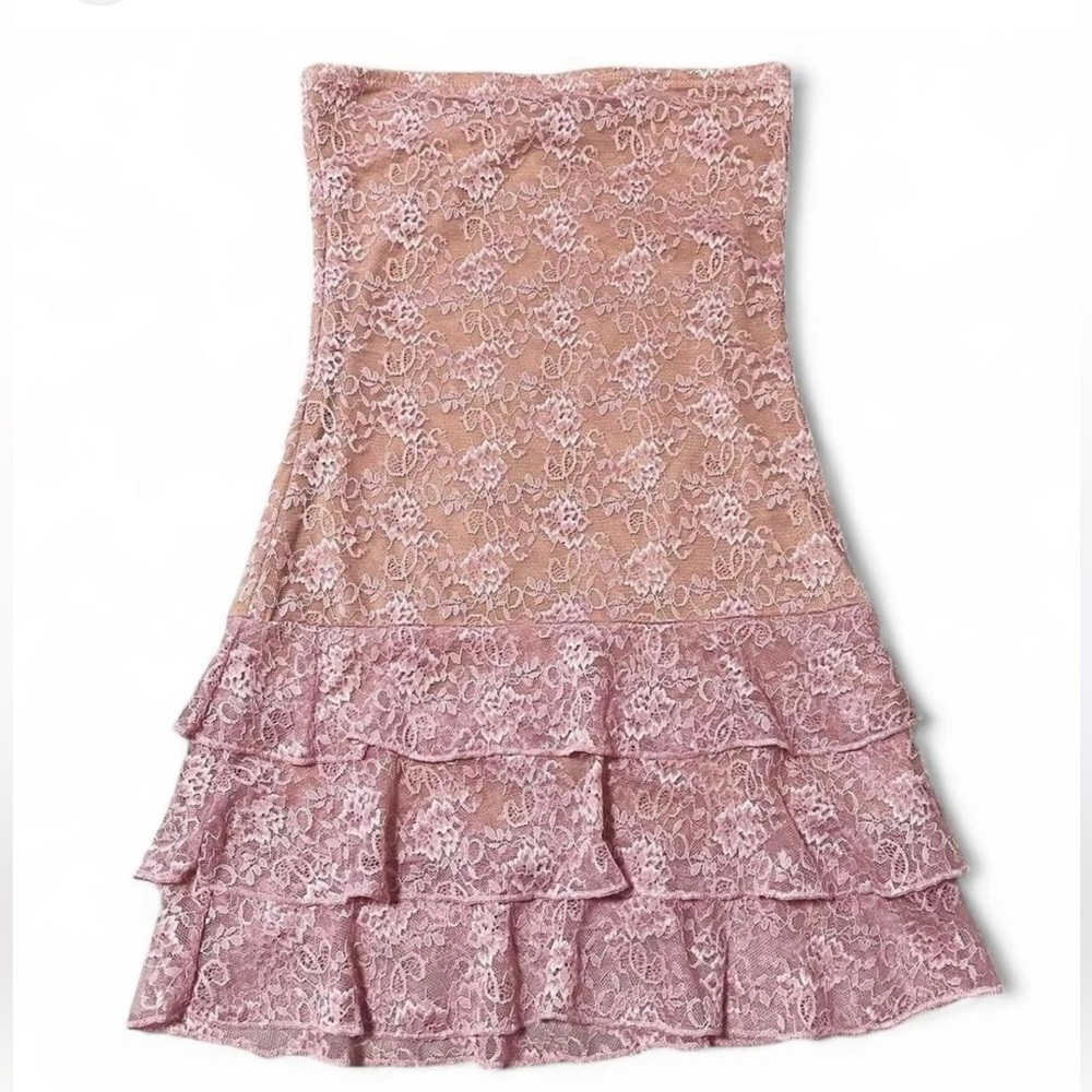 Edikted Scarlet Lace mini ruffle dress size Medium